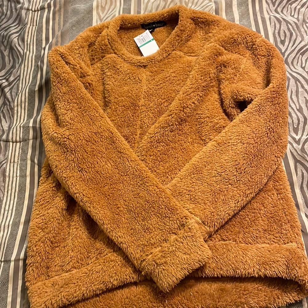 Golden brown fuzzy Sweater